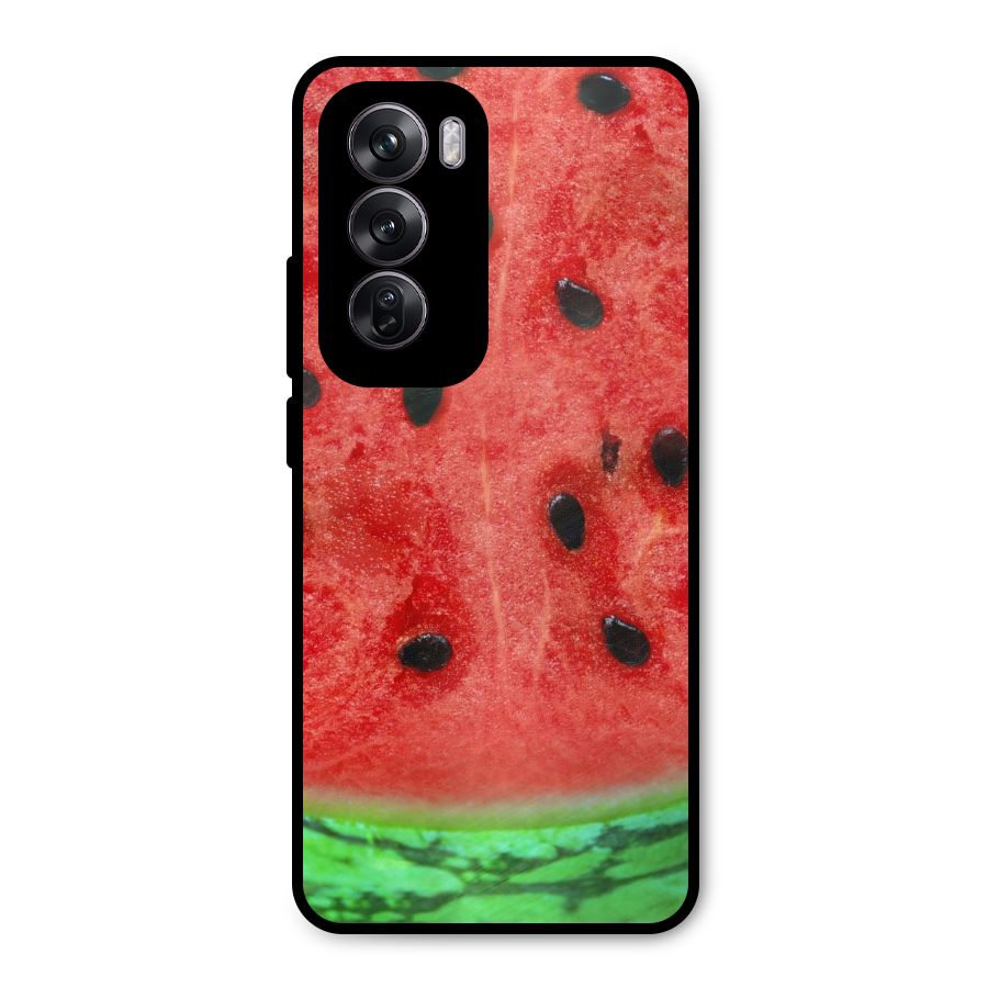 Watermelon Design Metal Back Case for Oppo Reno12 Pro