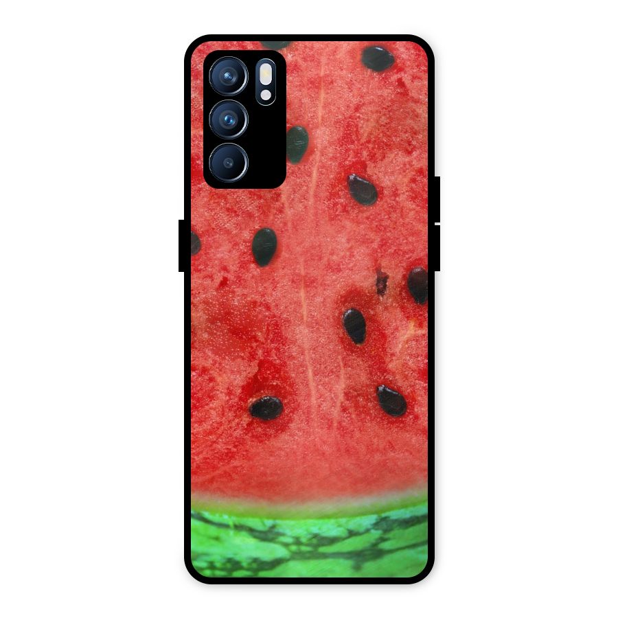 Watermelon Design Metal Back Case for Oppo Reno6 5G