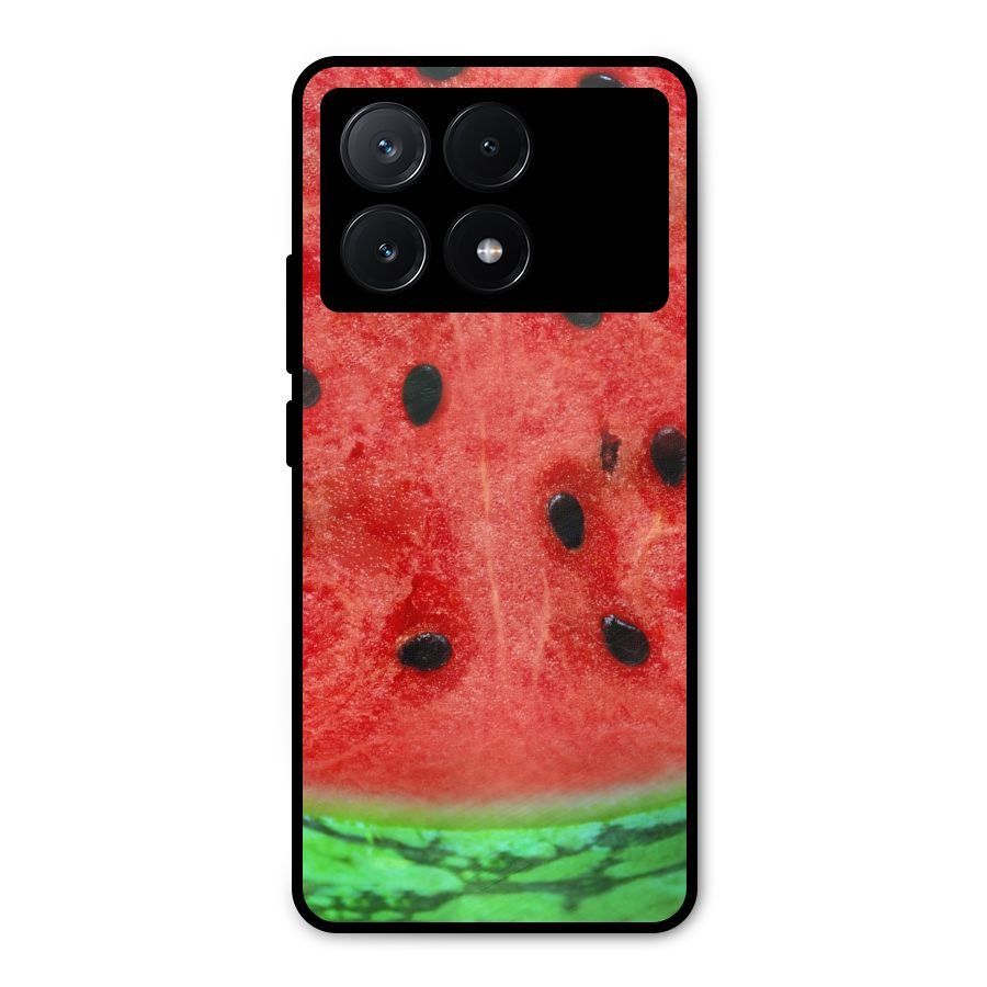 Watermelon Design Metal Back Case for Poco X6 Pro