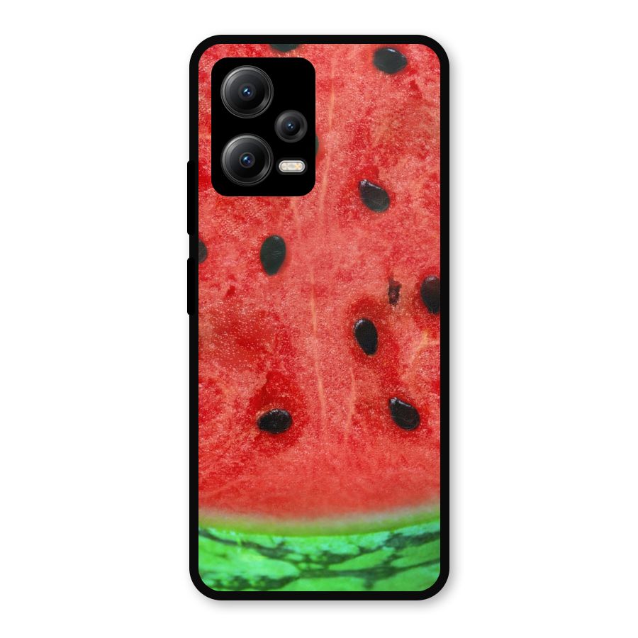 Watermelon Design Metal Back Case for Redmi Note 12 5G