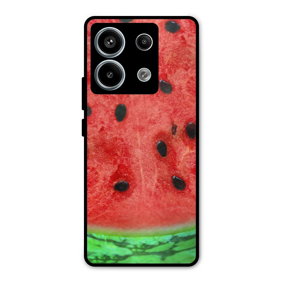 Watermelon Design Metal Back Case for Redmi Note 13 Pro 5G