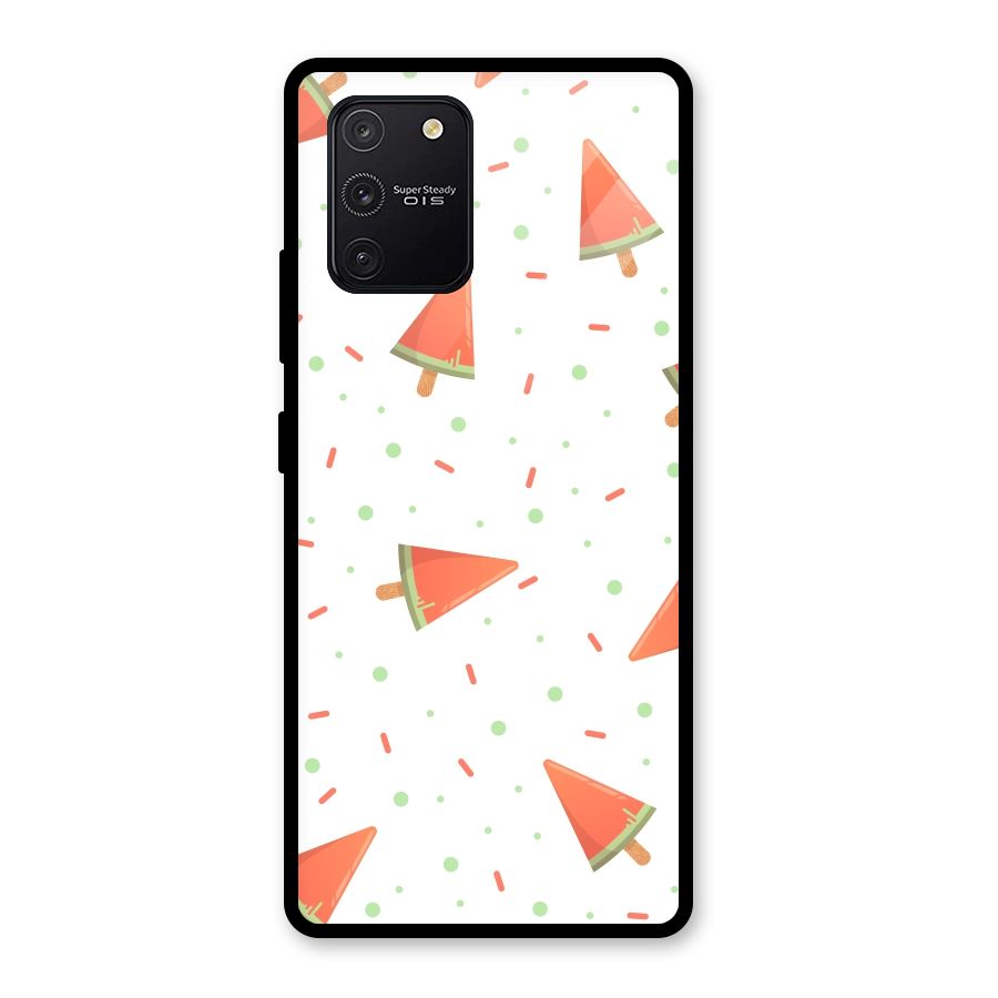 Watermelon Ice Creams Glass Back Case for Galaxy S10 Lite