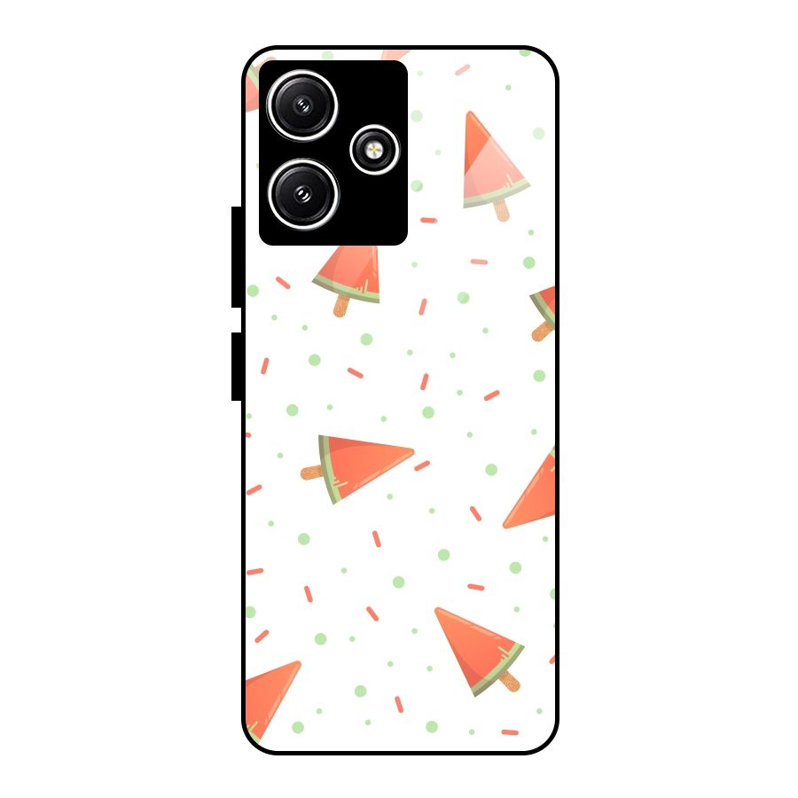 Watermelon Ice Creams Glass Back Case for Poco M6 Pro