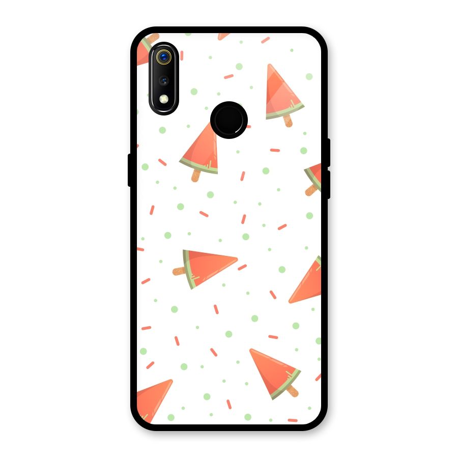 Watermelon Ice Creams Glass Back Case for Realme 3i
