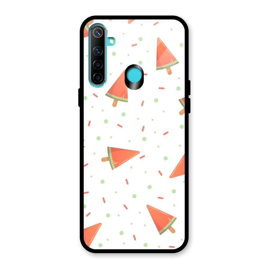 Watermelon Ice Creams Glass Back Case for Realme Narzo 10