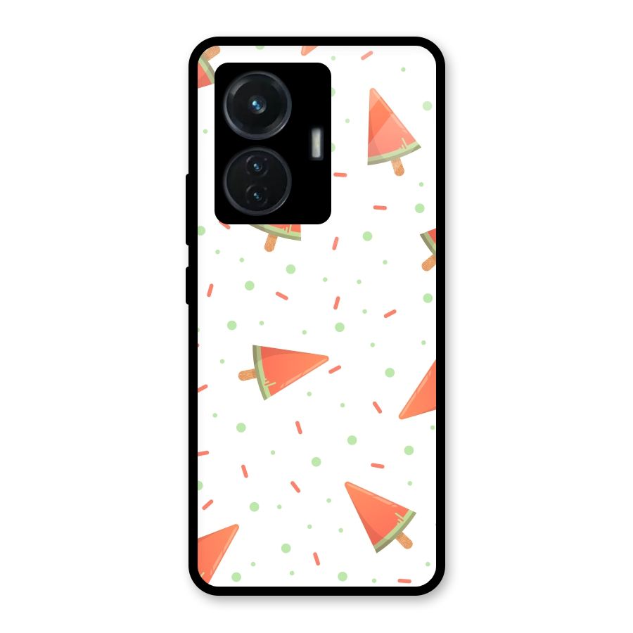 Watermelon Ice Creams Glass Back Case for iQOO Z6 44W