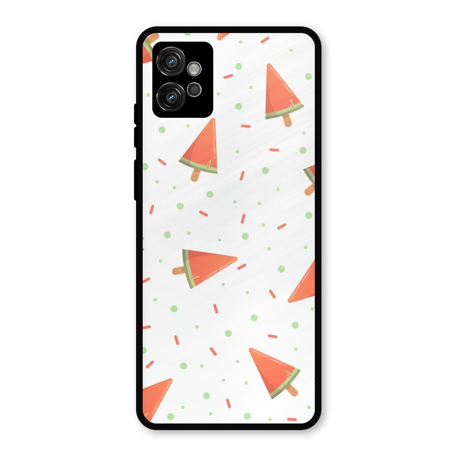 Watermelon Ice Creams Metal Back Case for Moto G32