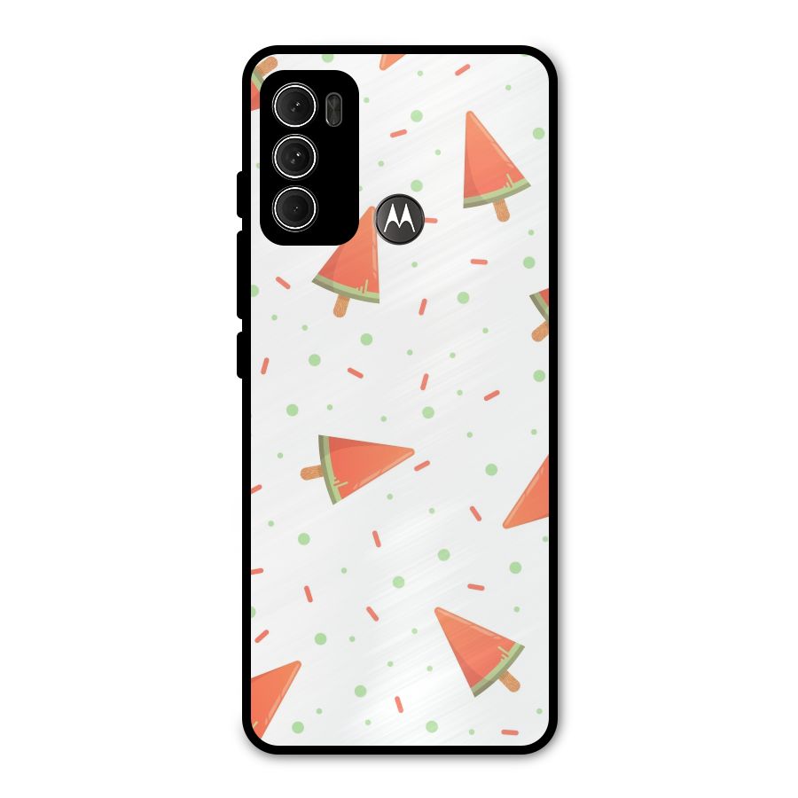 Watermelon Ice Creams Metal Back Case for Moto G60