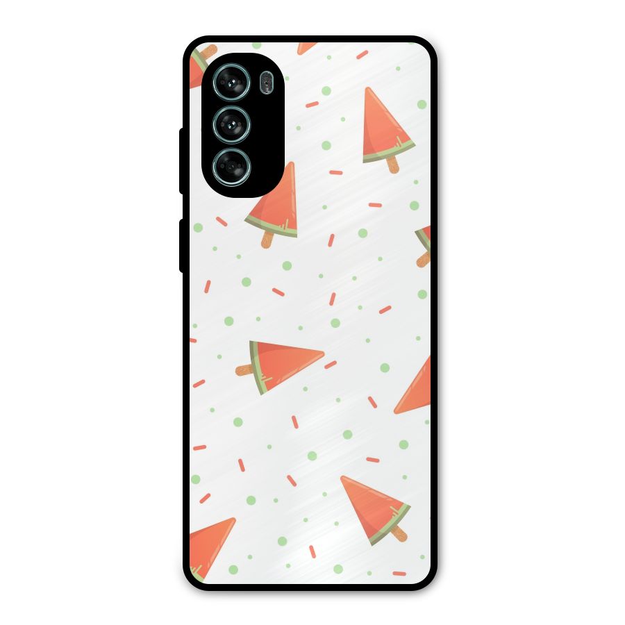 Watermelon Ice Creams Metal Back Case for Moto G62