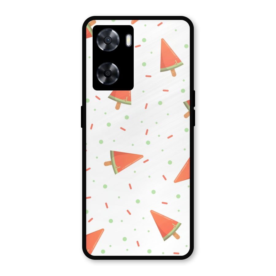 Watermelon Ice Creams Metal Back Case for Oppo A57 2022