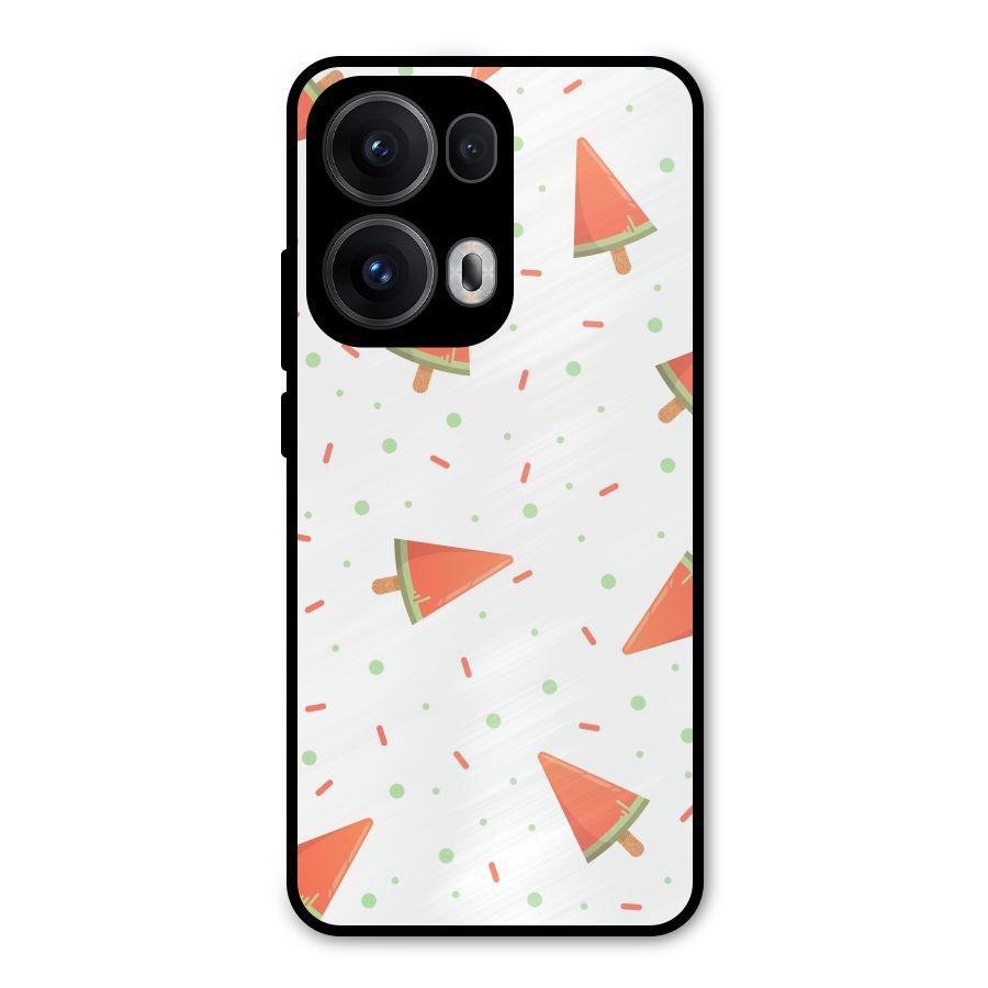 Watermelon Ice Creams Metal Back Case for Oppo Reno13 Pro