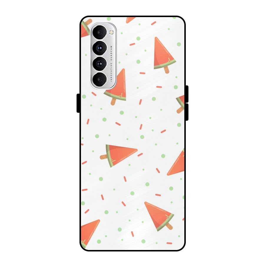 Watermelon Ice Creams Metal Back Case for Oppo Reno4 Pro