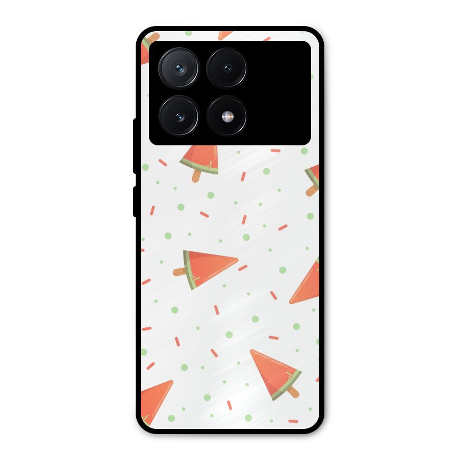 Watermelon Ice Creams Metal Back Case for Poco X6 Pro