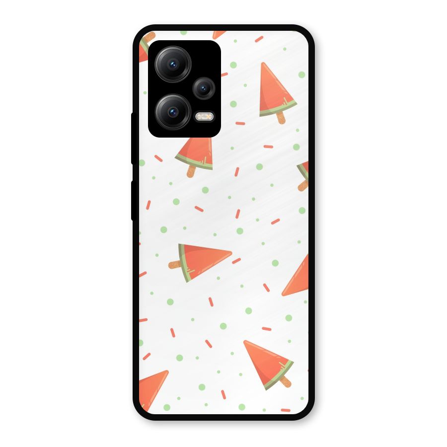 Watermelon Ice Creams Metal Back Case for Redmi Note 12 5G