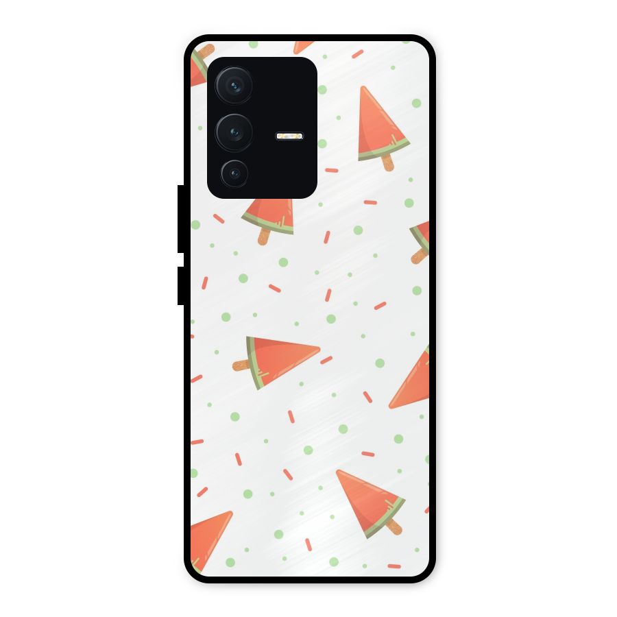 Watermelon Ice Creams Metal Back Case for Vivo V23 5G