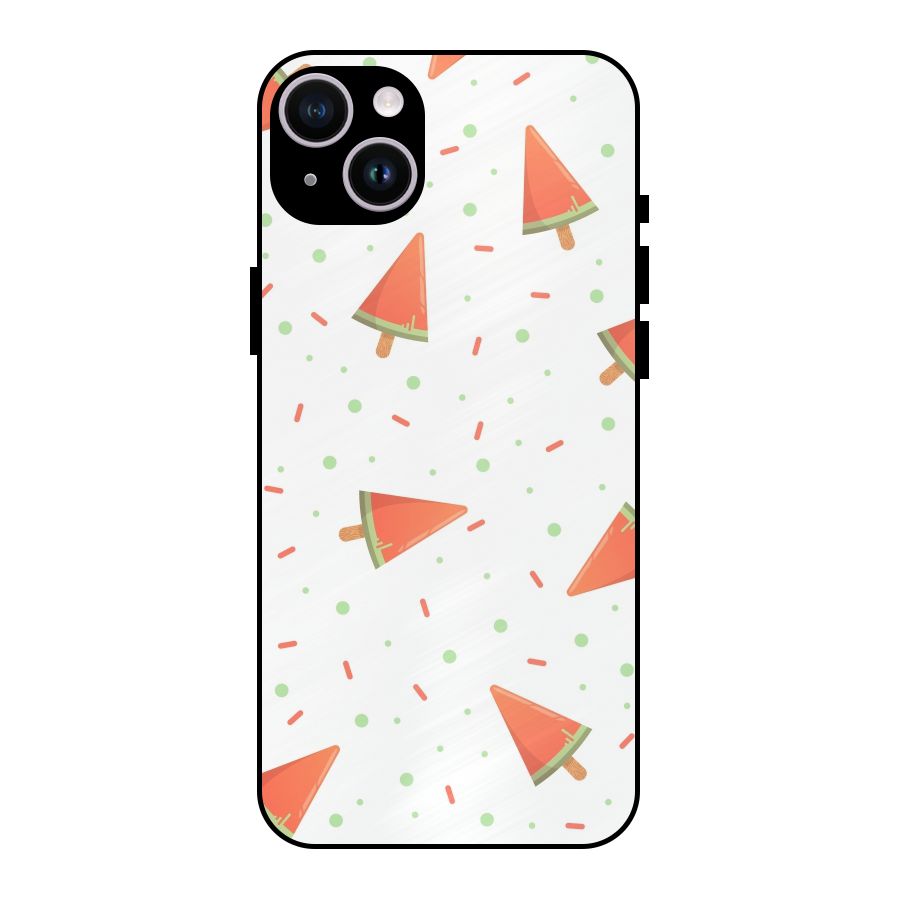 Watermelon Ice Creams Metal Back Case for iPhone 14 Plus