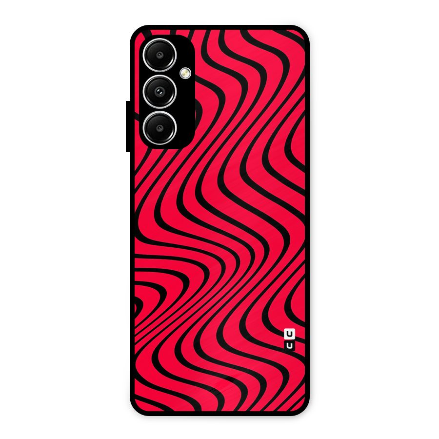 Waves Pattern Print Metal Back Case for Galaxy A05s