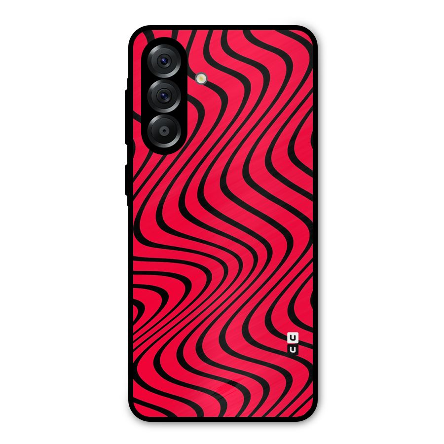 Waves Pattern Print Metal Back Case for Galaxy A56