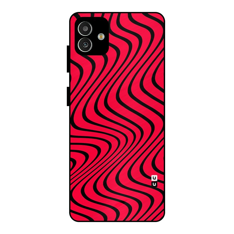 Waves Pattern Print Metal Back Case for Galaxy M13 5G