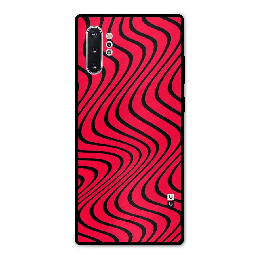 Waves Pattern Print Metal Back Case for Galaxy Note 10 Plus