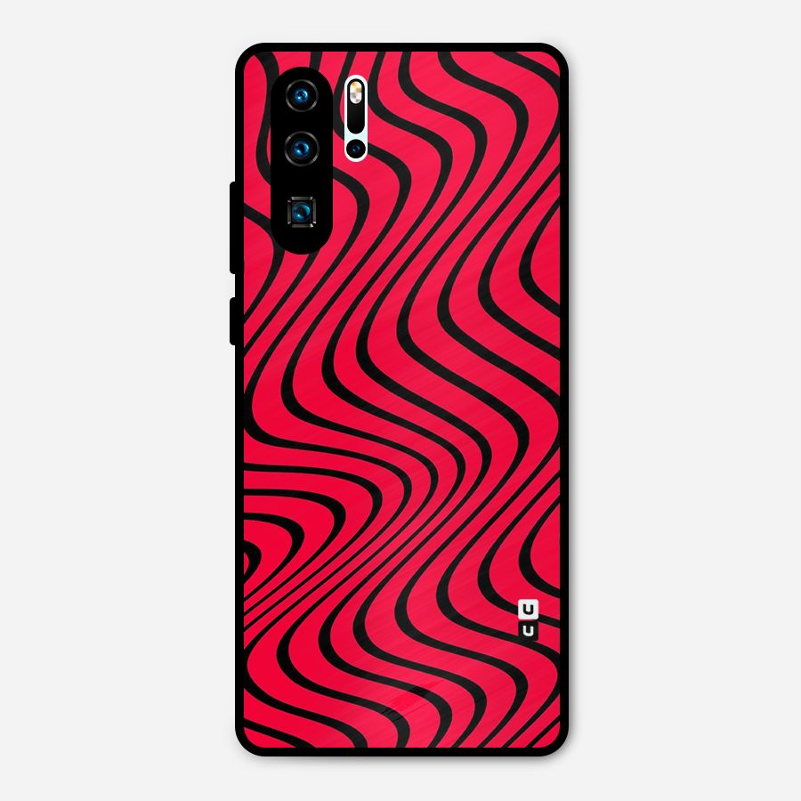 Waves Pattern Print Metal Back Case for Huawei P30 Pro