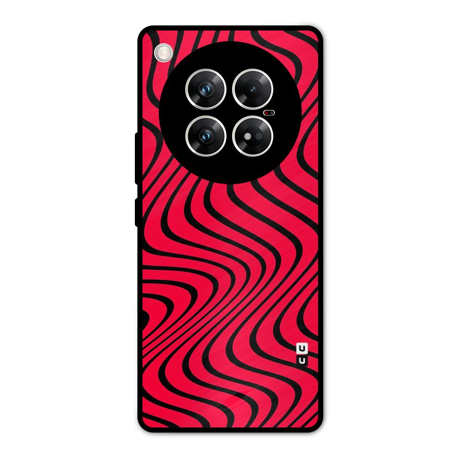 Waves Pattern Print Metal Back Case for Infinix Zero 40 5G