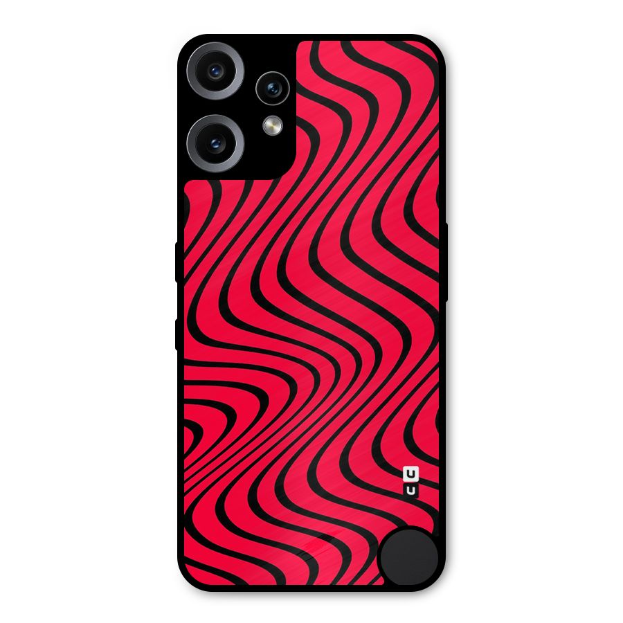 Waves Pattern Print Metal Back Case for Nothing CMF Phone 2 Pro