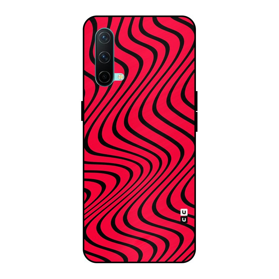 Waves Pattern Print Metal Back Case for OnePlus Nord CE 5G