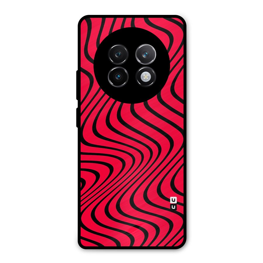 Waves Pattern Print Metal Back Case for Realme 13 Plus