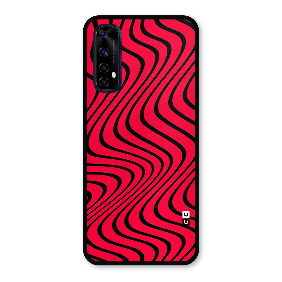 Waves Pattern Print Metal Back Case for Realme Narzo 20 Pro