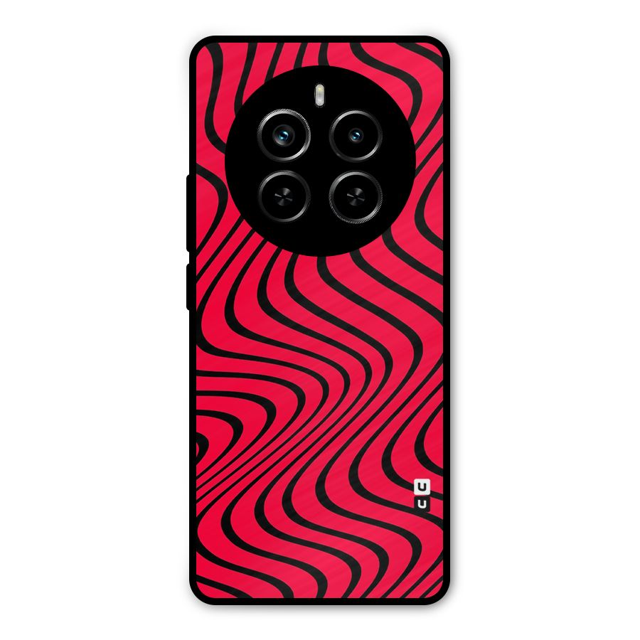 Waves Pattern Print Metal Back Case for Realme P1 Pro