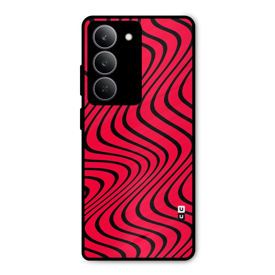 Waves Pattern Print Metal Back Case for Realme P3x
