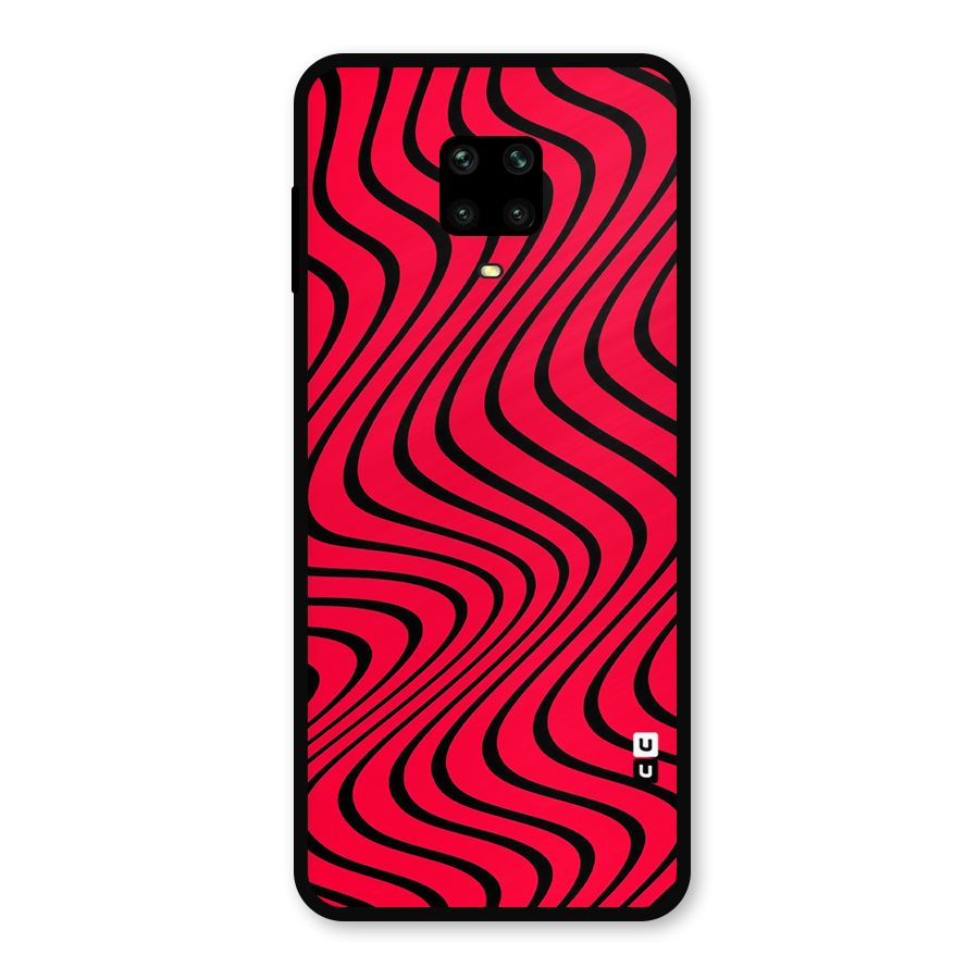 Waves Pattern Print Metal Back Case for Redmi Note 10 Lite