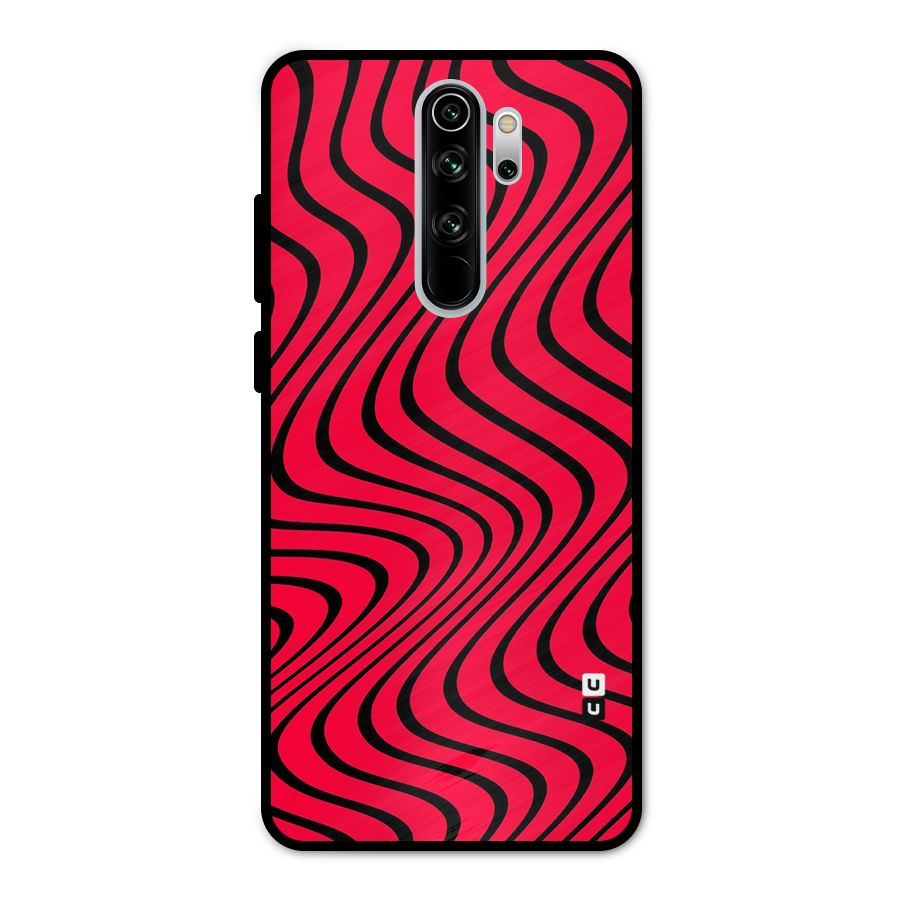 Waves Pattern Print Metal Back Case for Redmi Note 8 Pro
