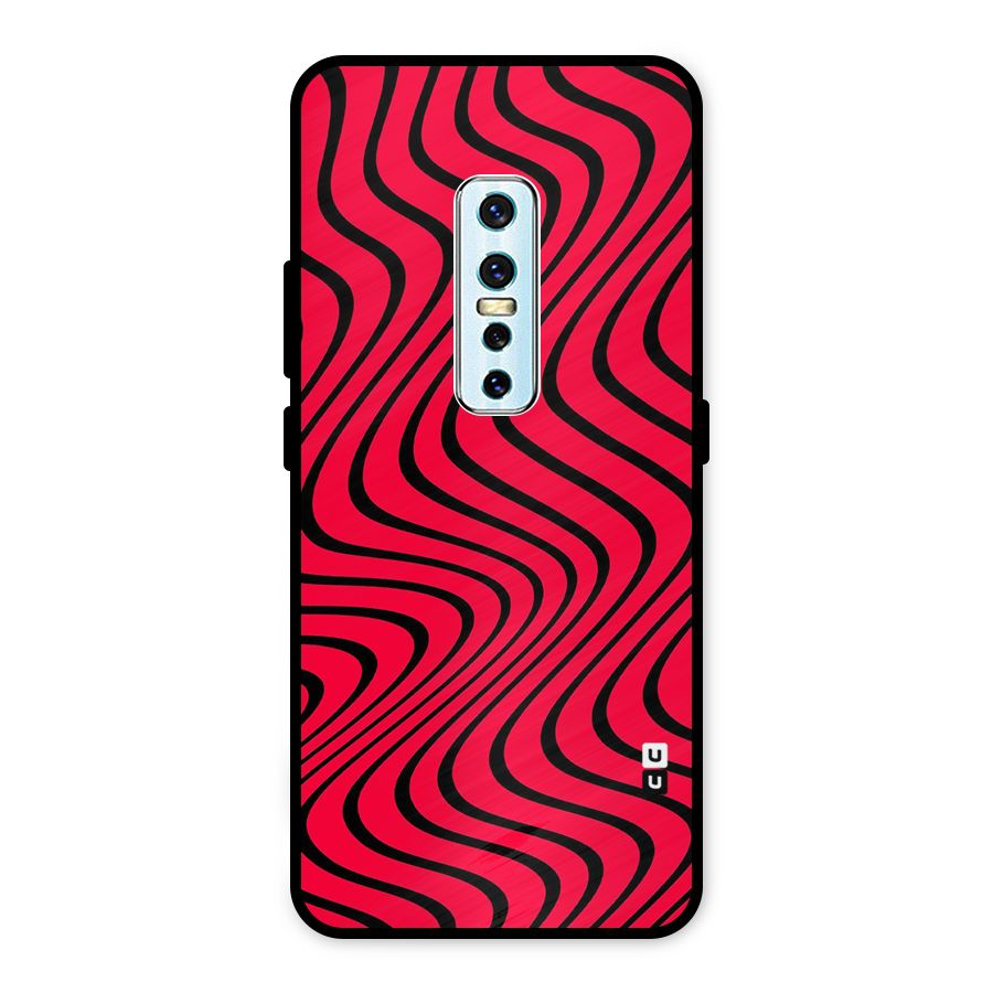 Waves Pattern Print Metal Back Case for Vivo V17 Pro