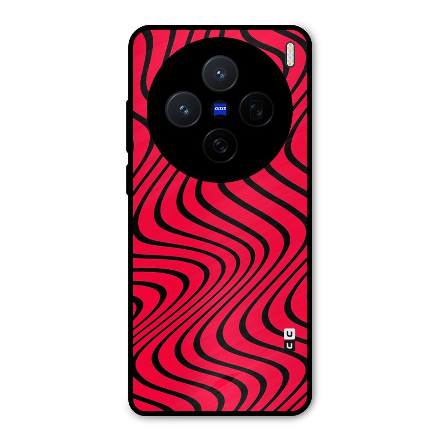 Waves Pattern Print Metal Back Case for Vivo X200