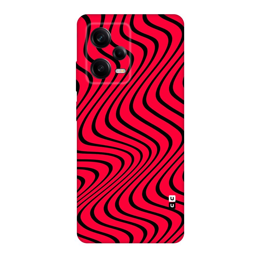 Waves Pattern Print Original Polycarbonate Back Case for Redmi Note 12 Pro