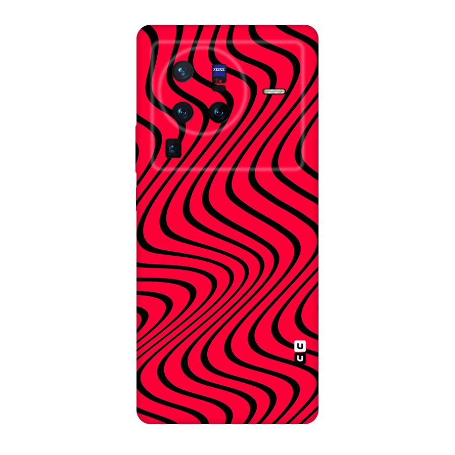 Waves Pattern Print Original Polycarbonate Back Case for Vivo X80