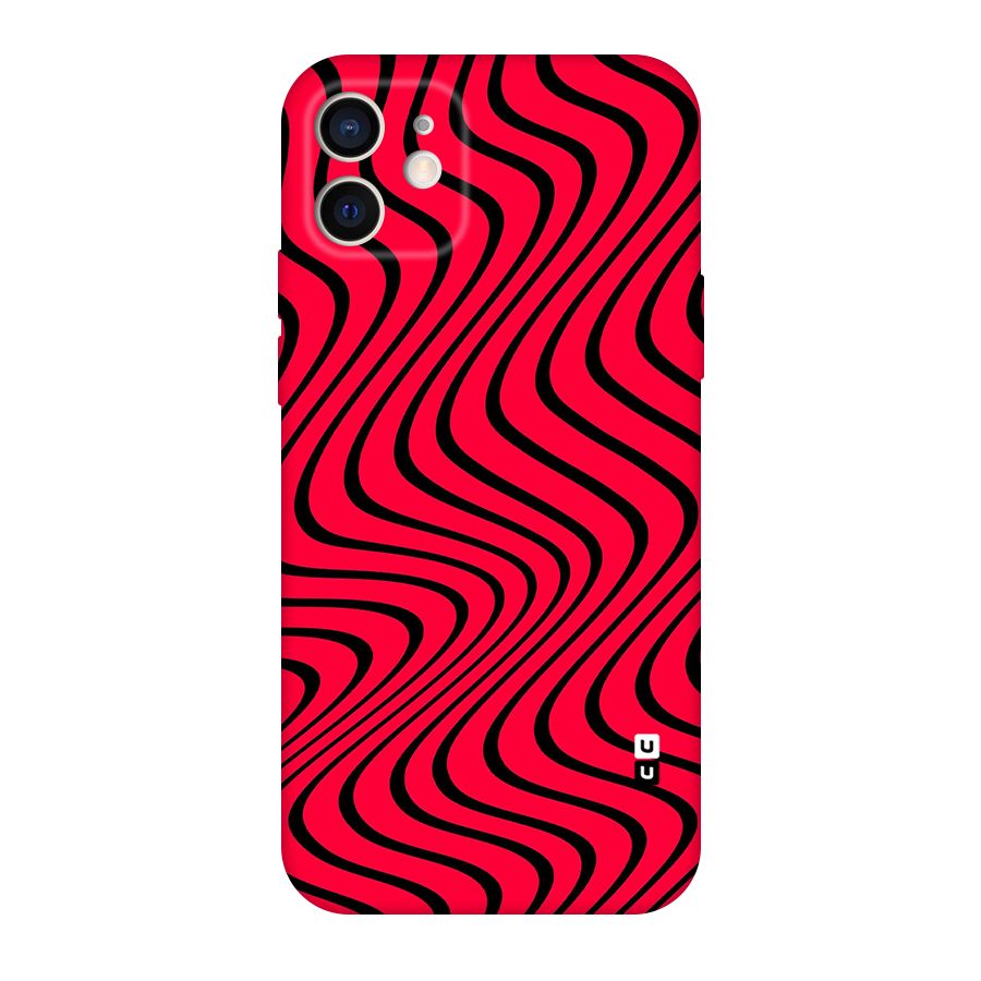 Waves Pattern Print Original Polycarbonate Back Case for iPhone 12