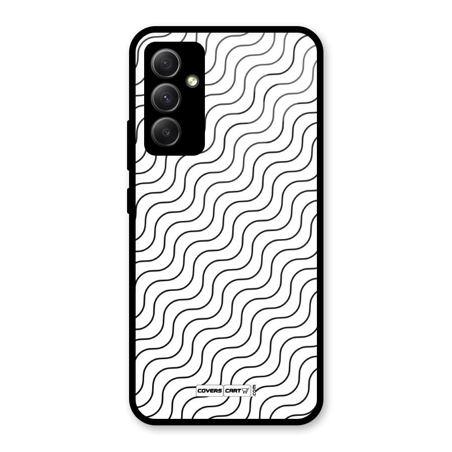Wavy Pattern Glass Back Case for Galaxy A34