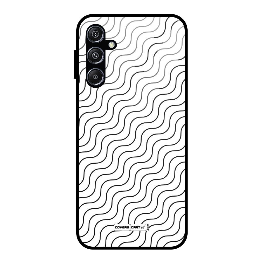 Wavy Pattern Glass Back Case for Galaxy M34 5G