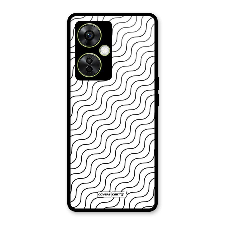 Wavy Pattern Glass Back Case for OnePlus Nord CE 3 Lite