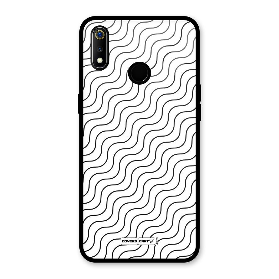 Wavy Pattern Glass Back Case for Realme 3i