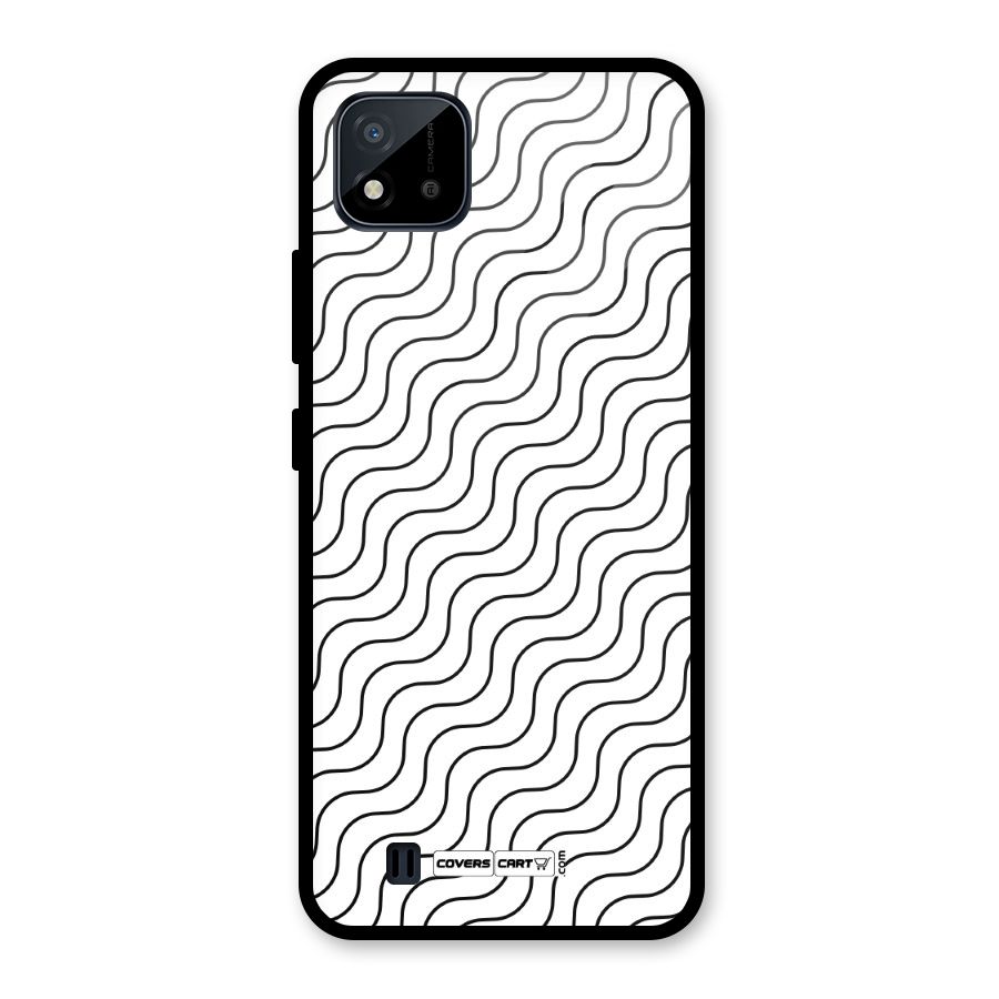 Wavy Pattern Glass Back Case for Realme C11 2021