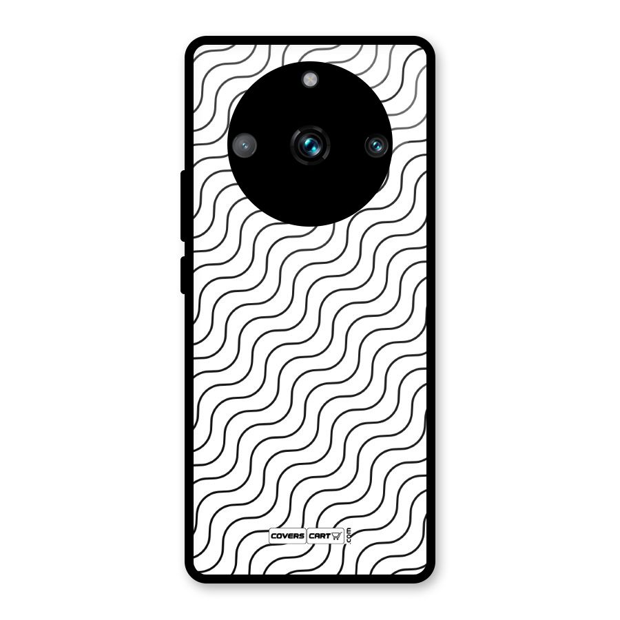 Wavy Pattern Glass Back Case for Realme Narzo 60 Pro