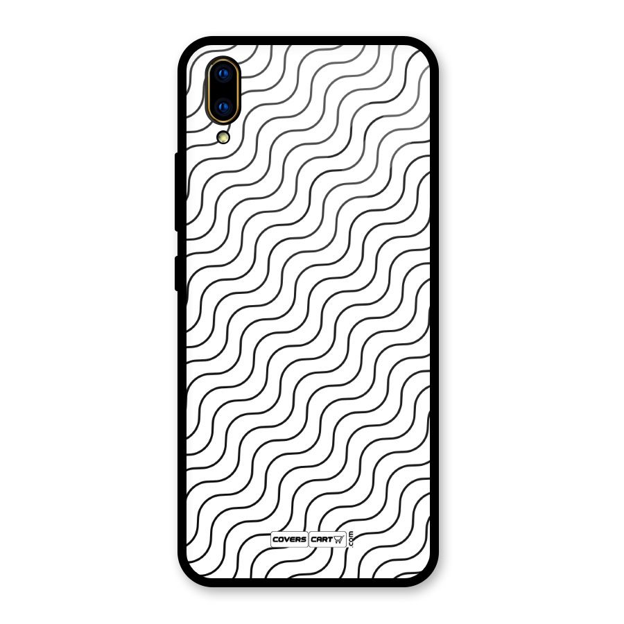 Wavy Pattern Glass Back Case for Vivo V11 Pro