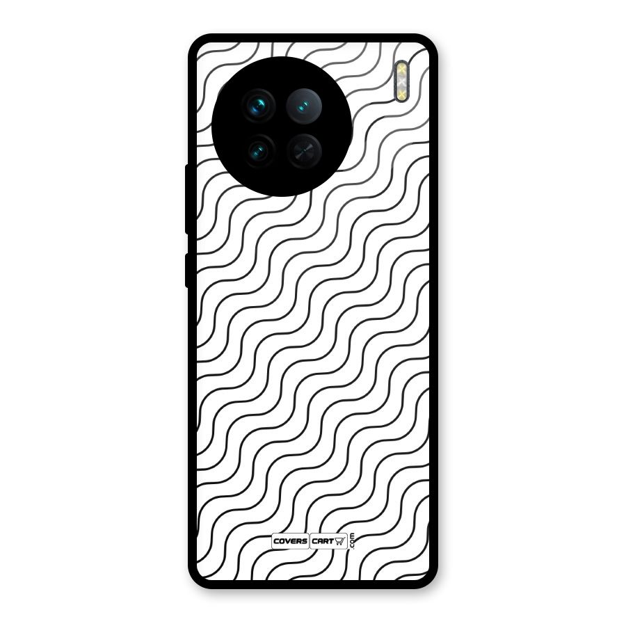 Wavy Pattern Glass Back Case for Vivo X90