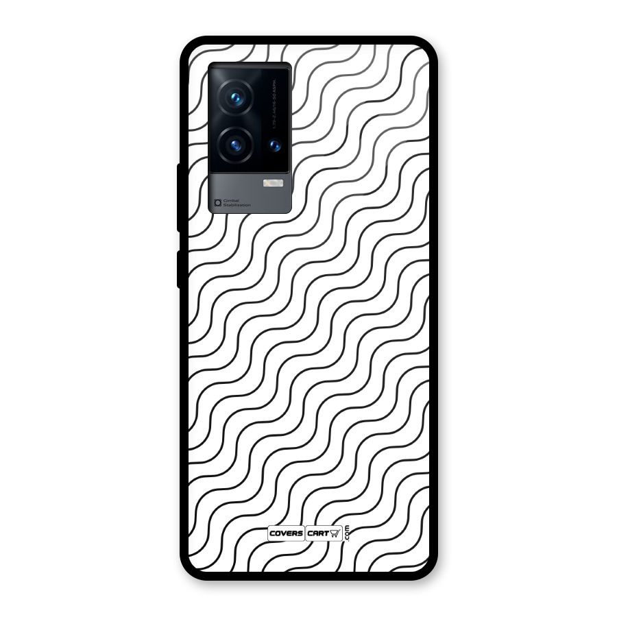 Wavy Pattern Glass Back Case for iQOO 9 5G