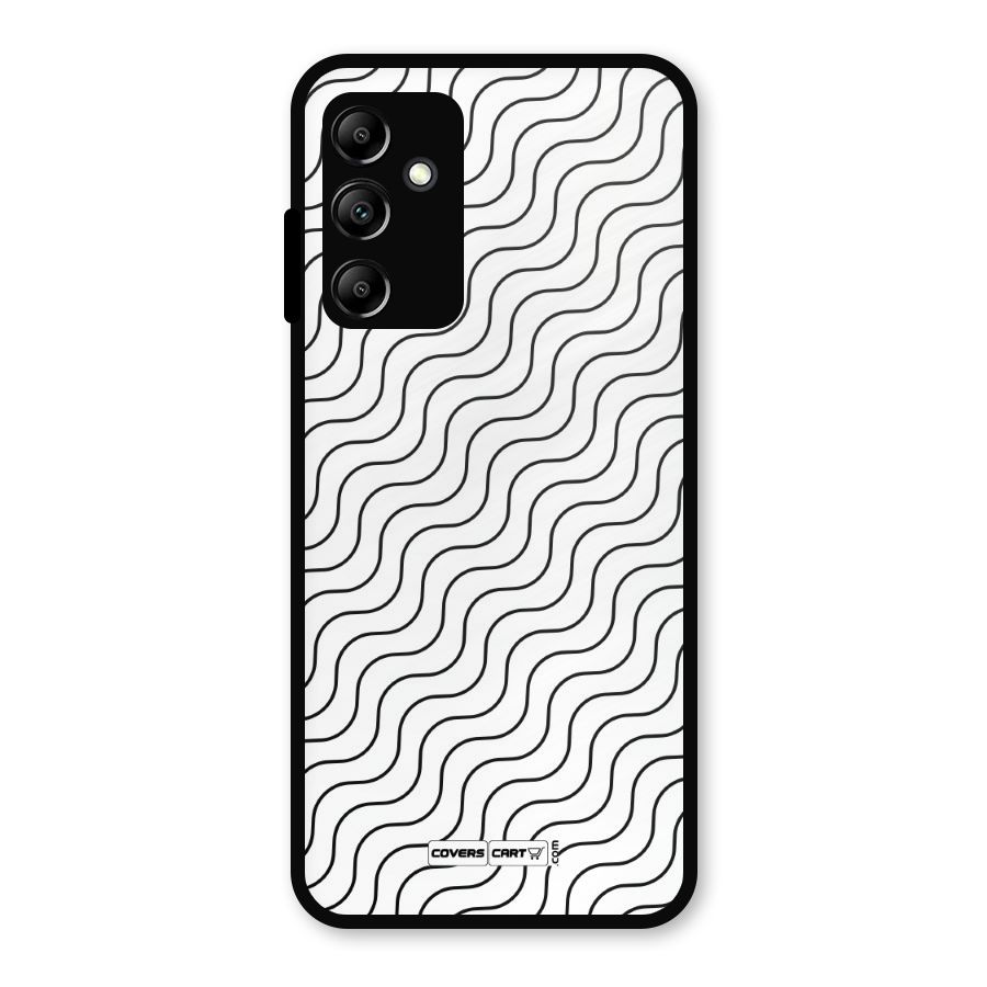 Wavy Pattern Metal Back Case for Galaxy A14 5G