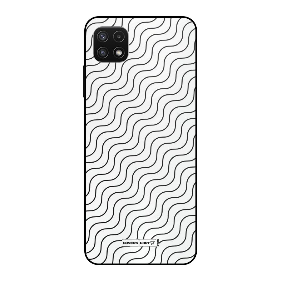 Wavy Pattern Metal Back Case for Galaxy A22 5G